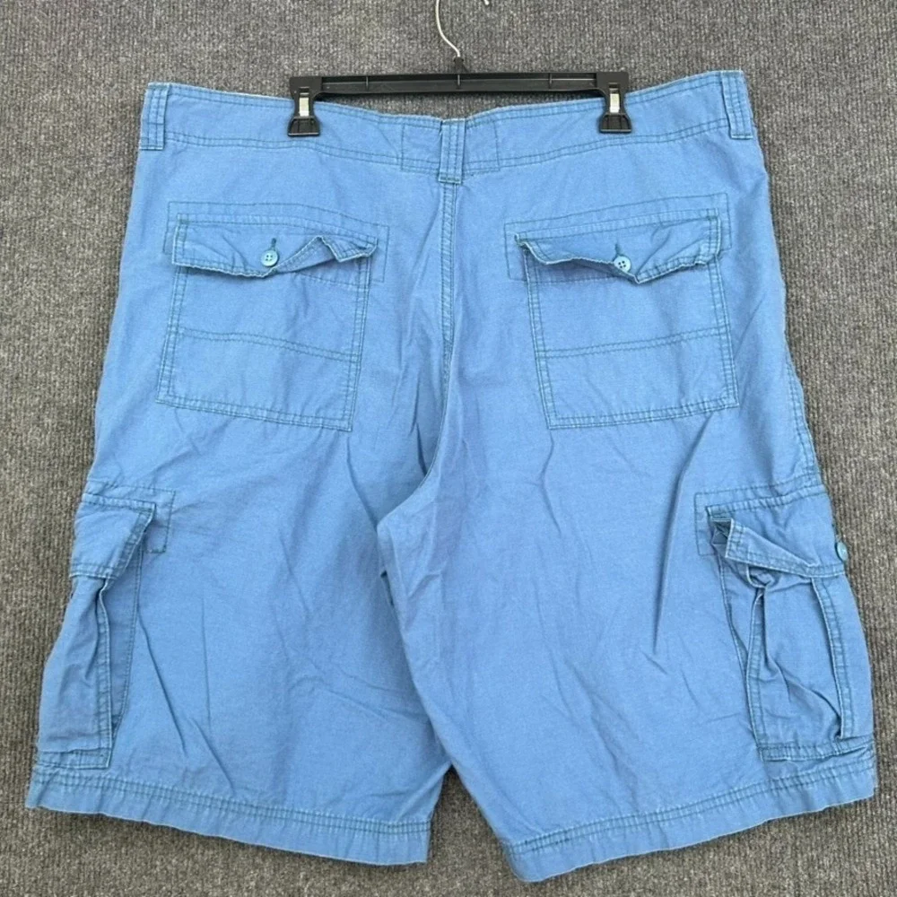 Signature Levi Strauss Cargo Blue Shorts Ripstop Casual Outdoors Hiking Sz 42